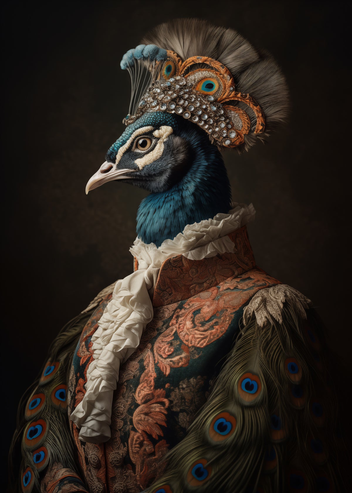aluminium-print-peacock-portrait