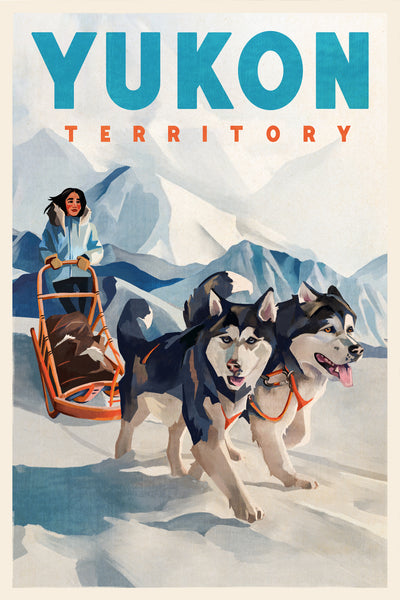 poster-print-yukon-territory-dog-sled-travel-poster