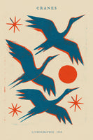 canvas-print-cranes-lithographie
