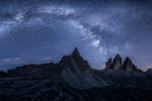 modern-3-piece-aluminium-print-stars-in-the-dolomites