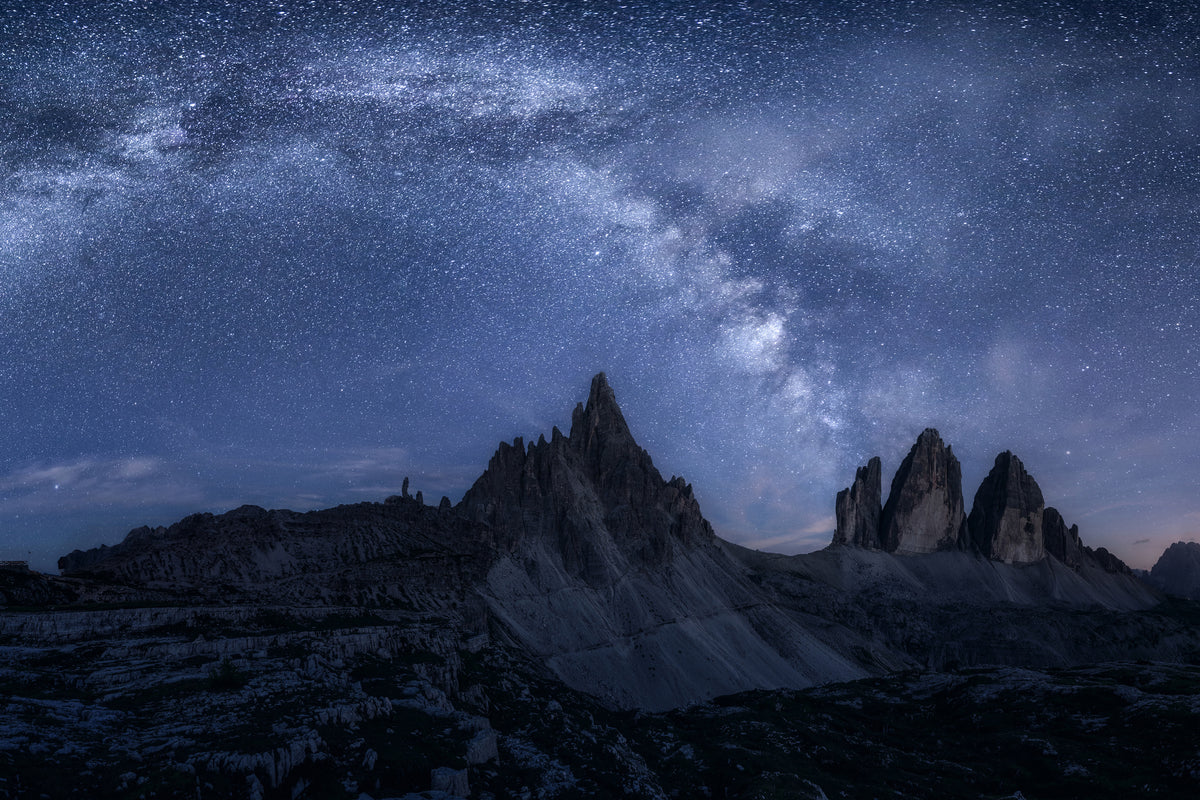 modern-3-piece-aluminium-print-stars-in-the-dolomites