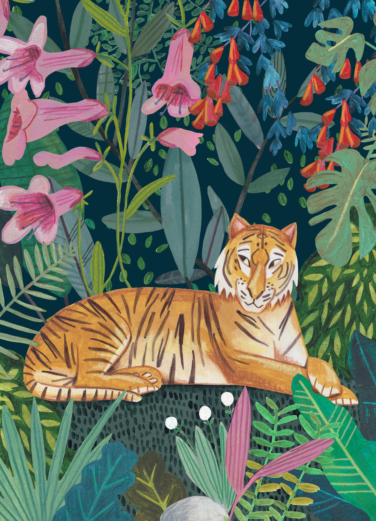 canvas-print-tiger-in-the-jungle