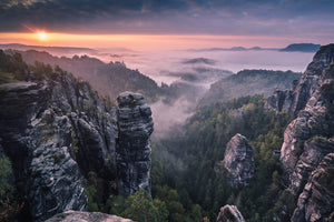 modern-3-piece-aluminium-print-sunrise-on-the-rocks