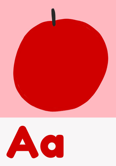 poster-print-red-apple-alphabet