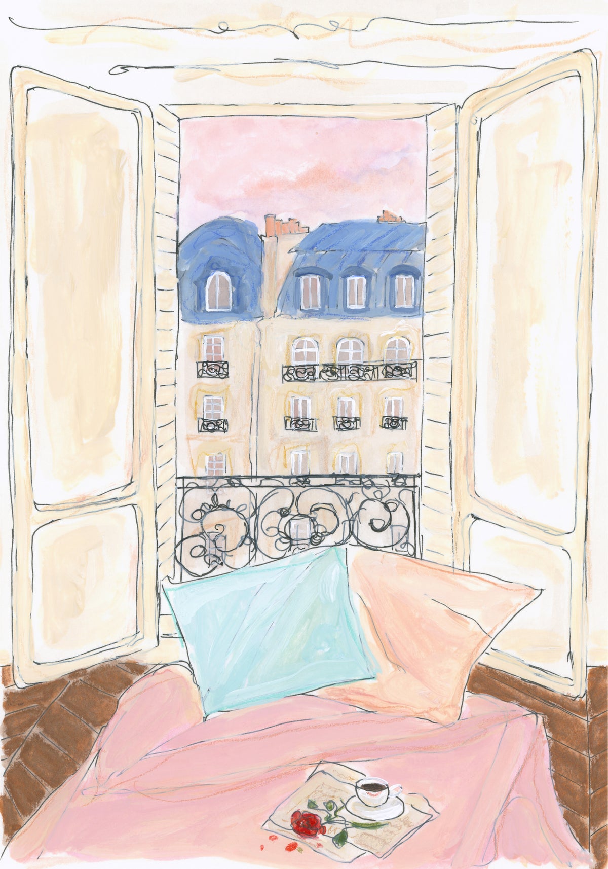acrylic-print-cozy-apartment-in-paris
