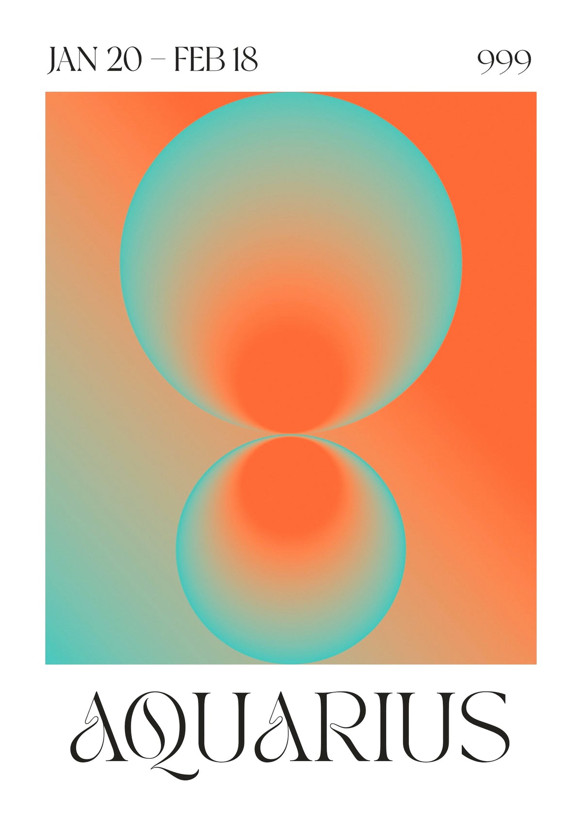 framedposter-print-gradient-circles-in-coral-and-teal-tones