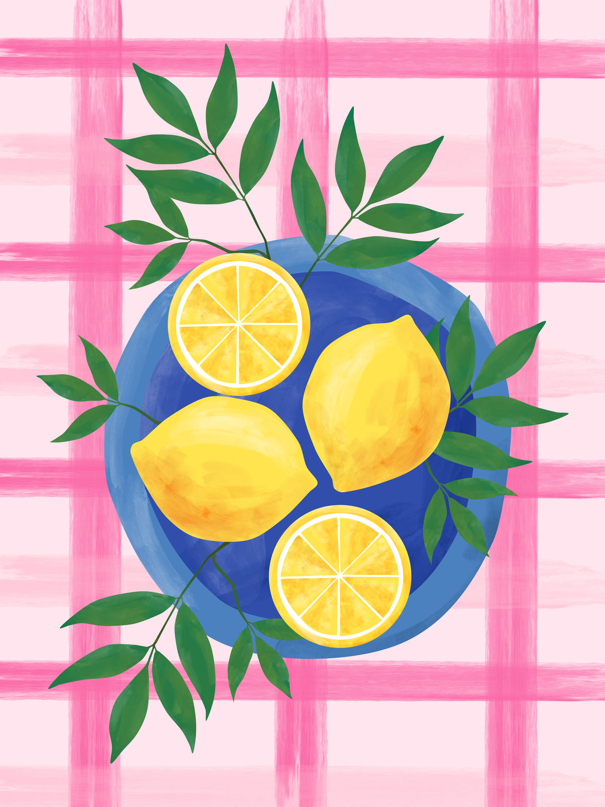 acrylic-print-lemons-on-a-blue-plate
