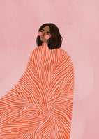 aluminium-print-the-woman-with-the-swirls