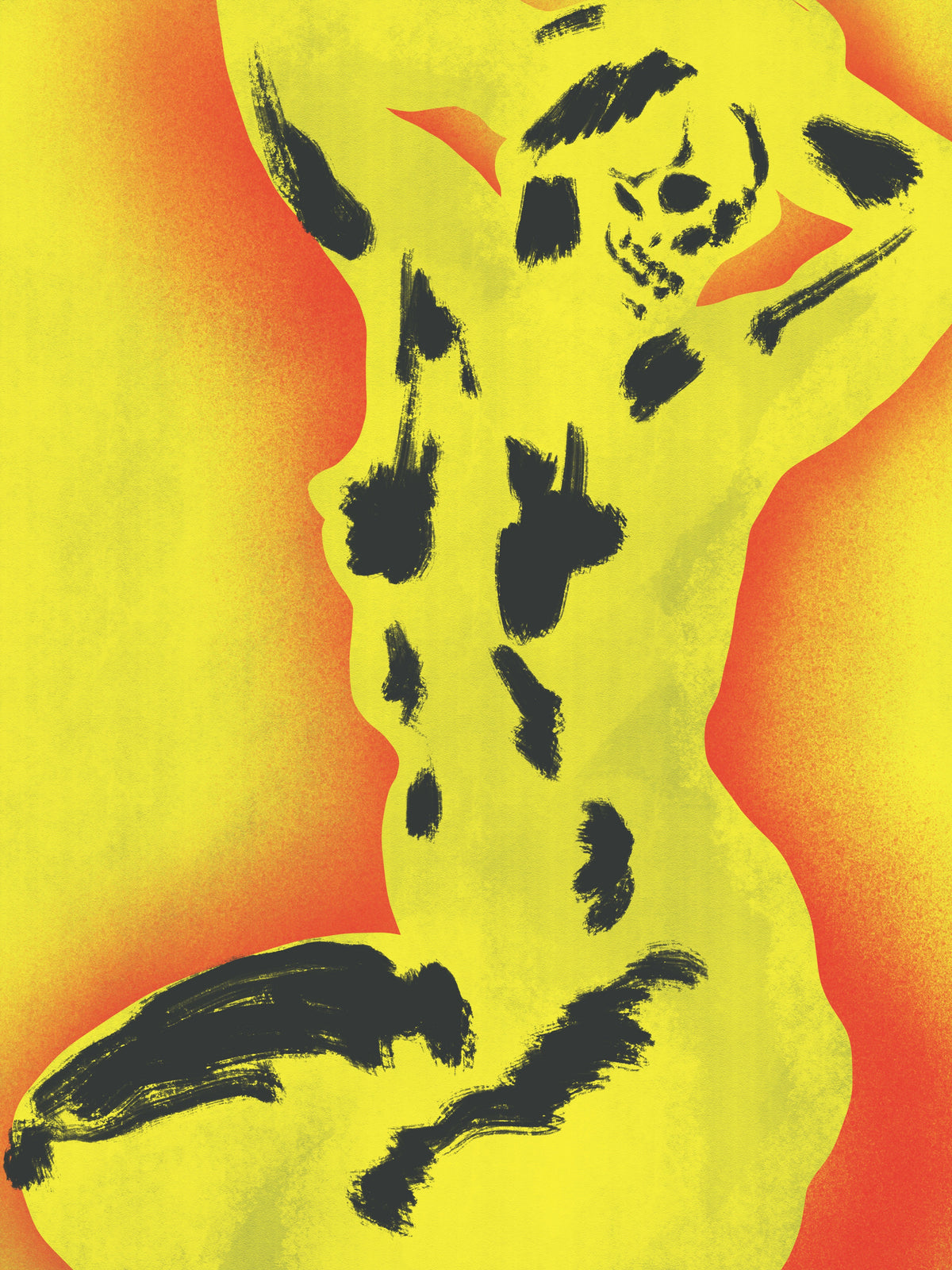 acrylic-print-yellow-skull-nude