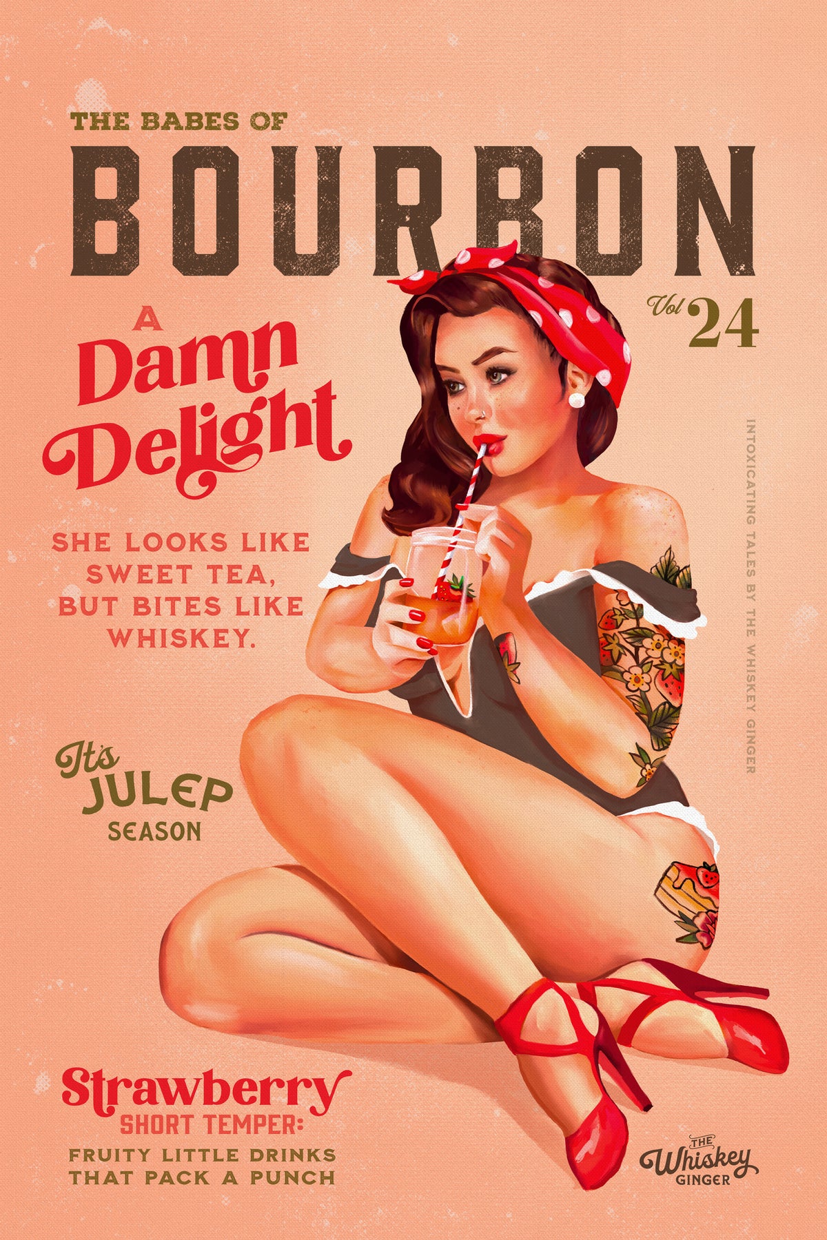 framedcanvas-print-bourbon-babes-vol-22-vintage-pinup-girl-drinking-a-cocktail