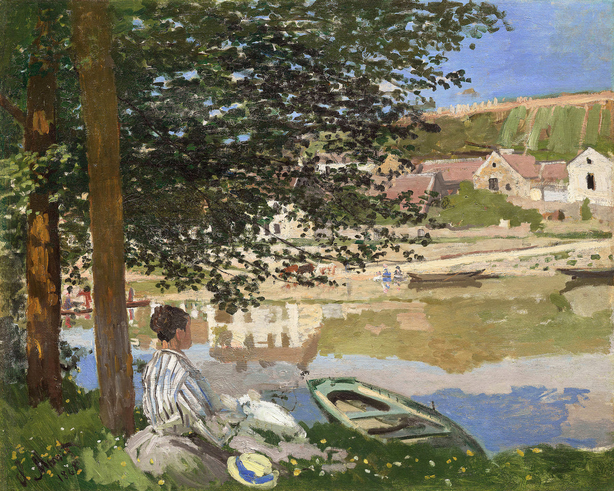 aluminium-print-on-the-bank-of-the-seine-bennecourt-1868-by-claude-monet