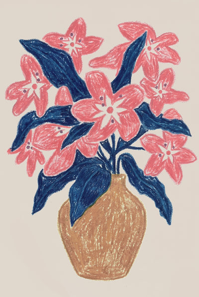 poster-print-pink-lilies-in-vase