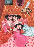 acrylic-print-the-queen-bee-and-pink-princesses