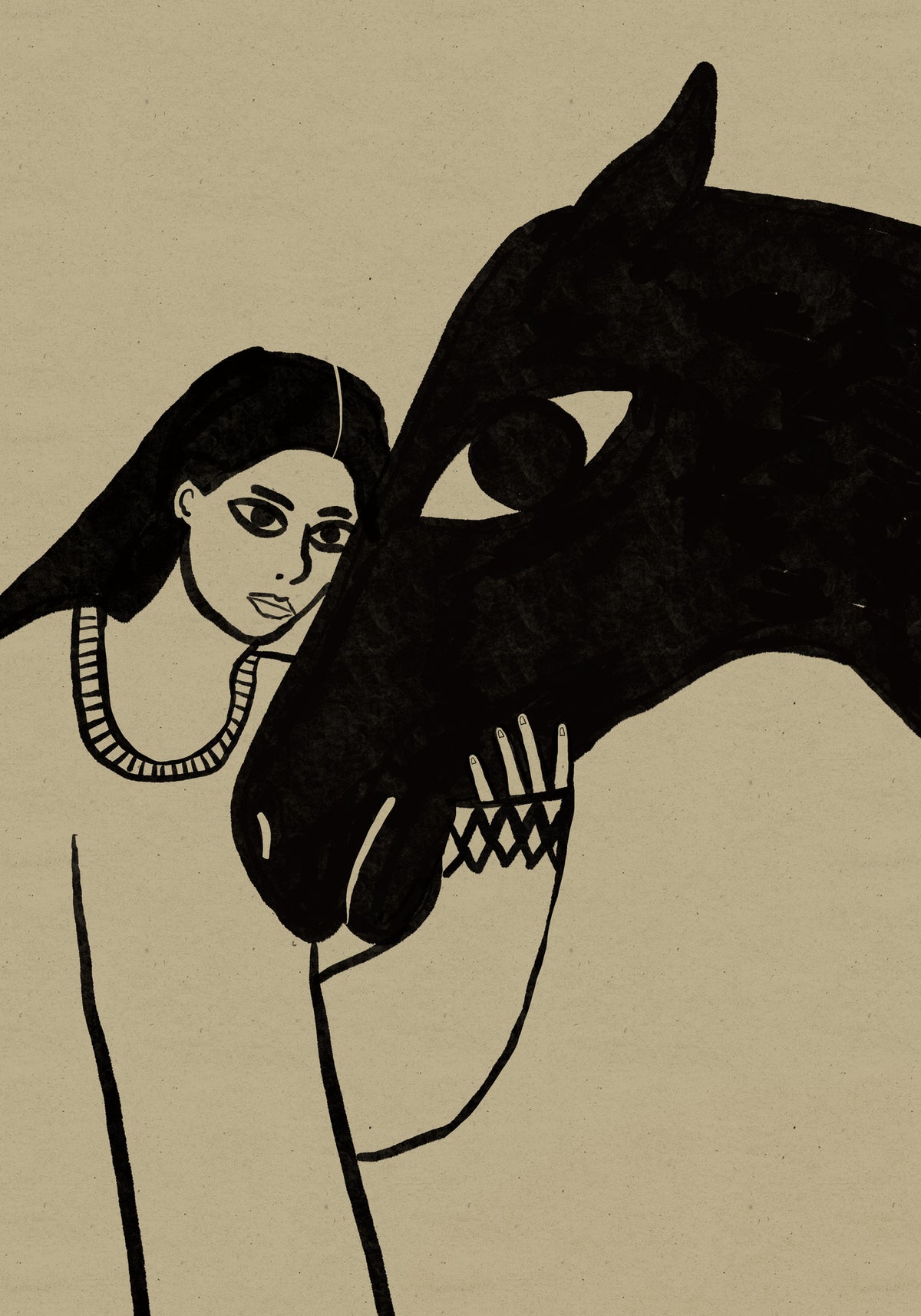 aluminium-print-lady-and-horse