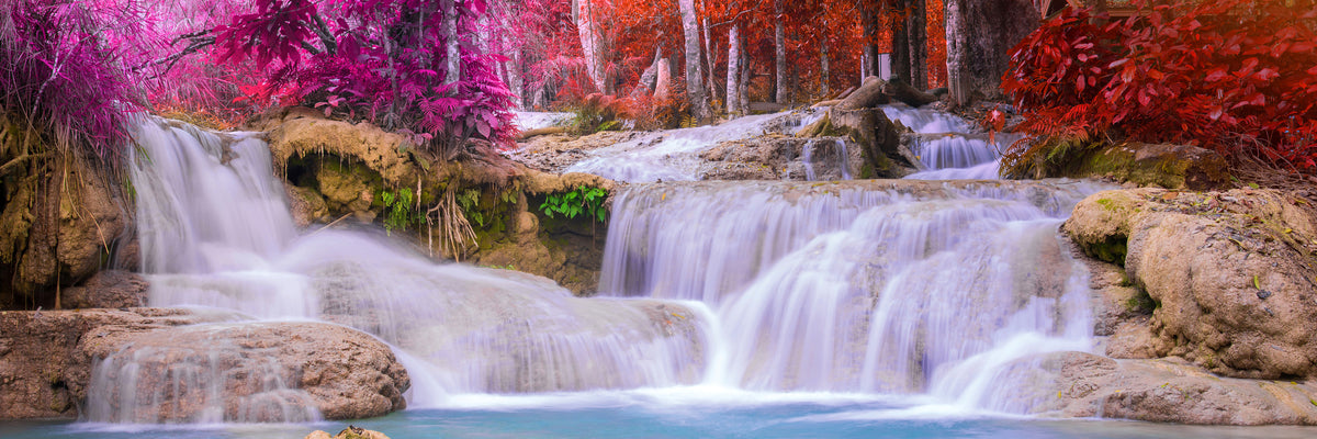 panoramic-canvas-print-paradisiacal-waterfall-panorama