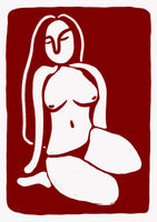 acrylic-print-stylized-nude-figure-in-a-seated-pose