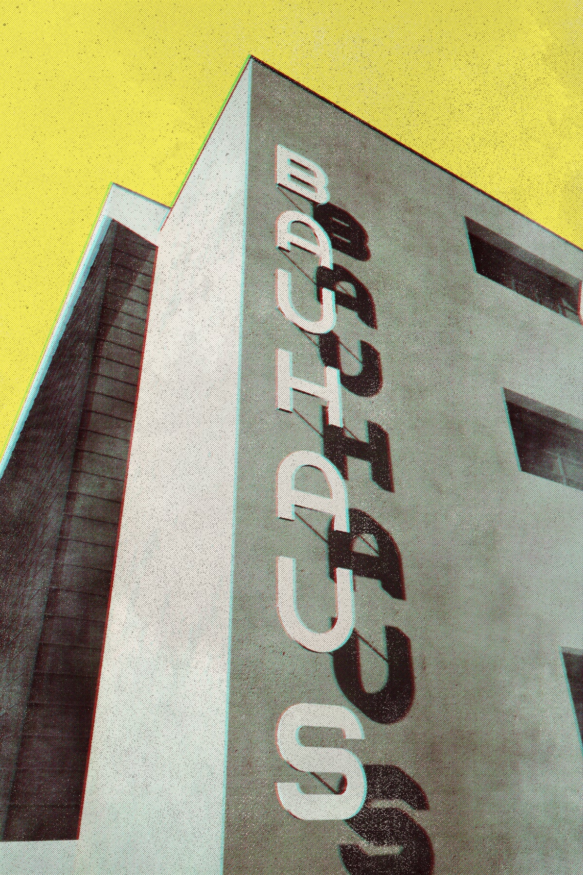 framedcanvas-print-bauhaus-dessau-architecture-in-vintage-magazine-style