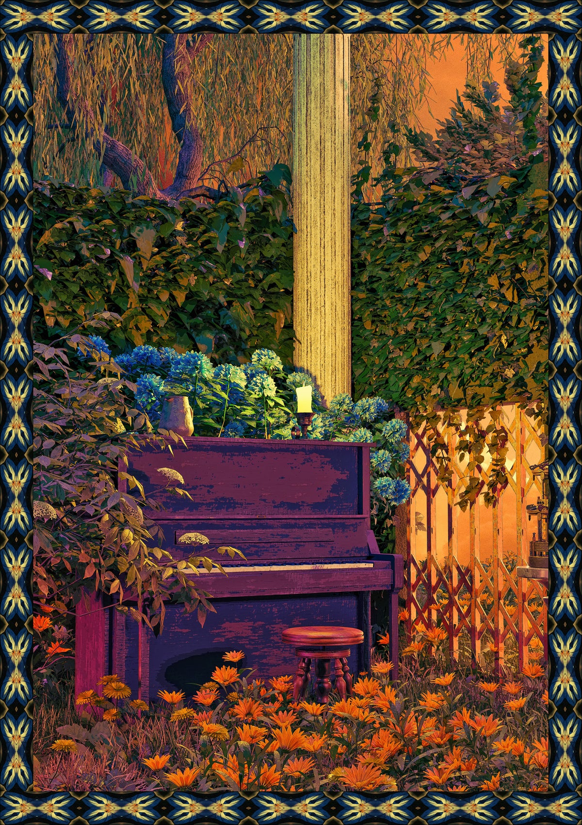 acrylic-print-piano-in-forest