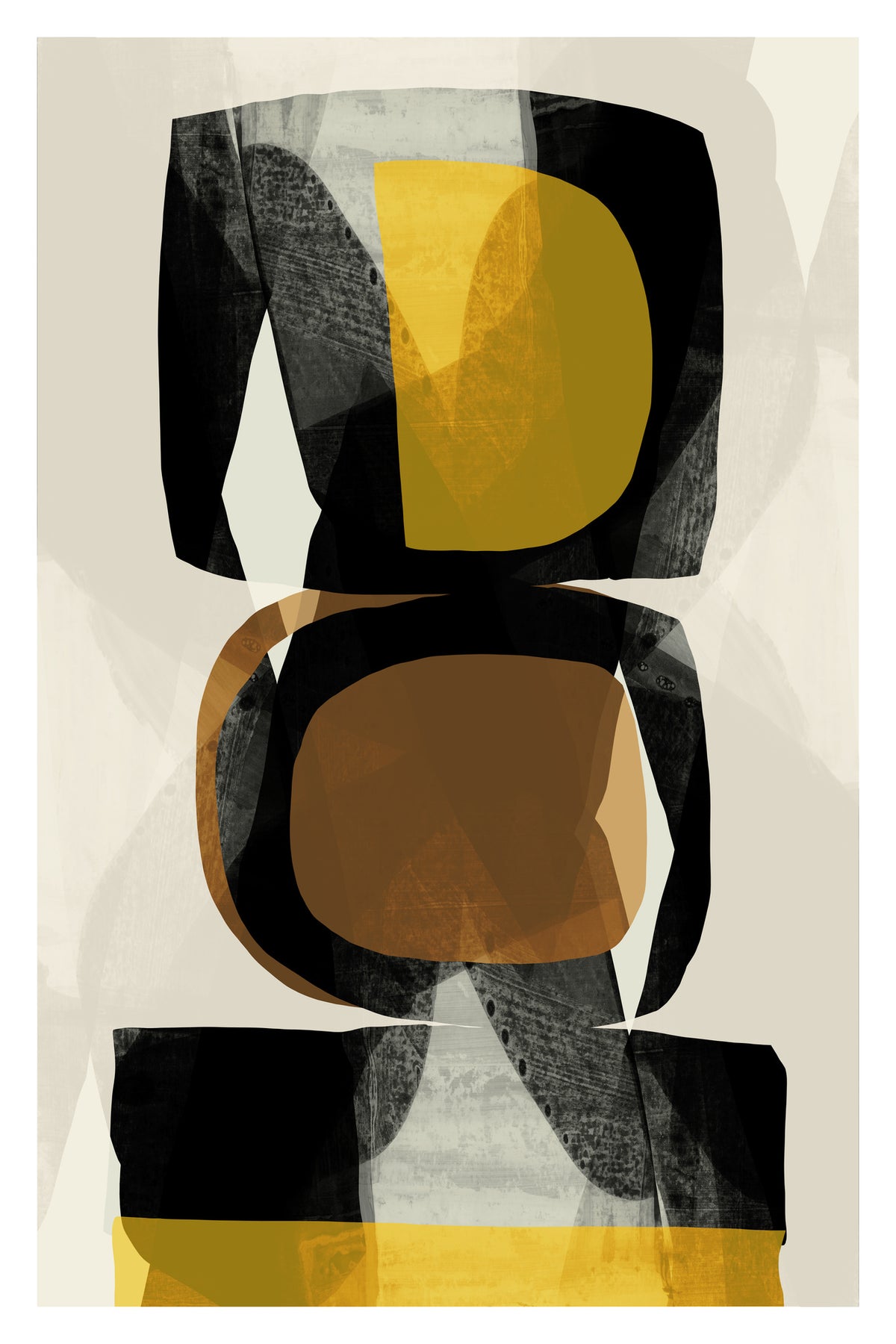acrylic-print-totem-i-ochre-amp-black-stack