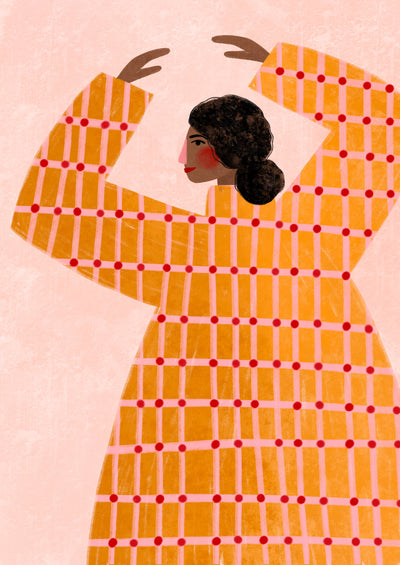 poster-print-the-woman-with-the-checked-dress
