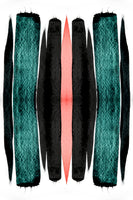 aluminium-print-turquoise-and-black-vertical-stripes