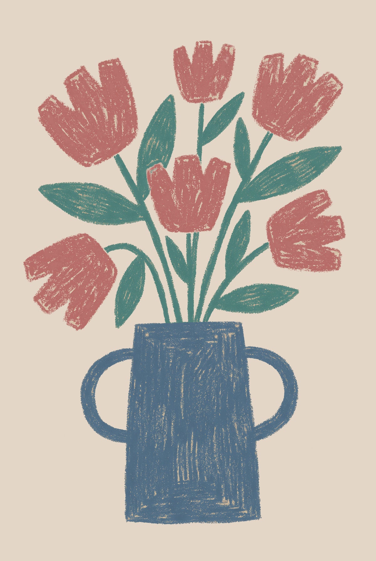 canvas-print-pink-tulips-in-blue-vase