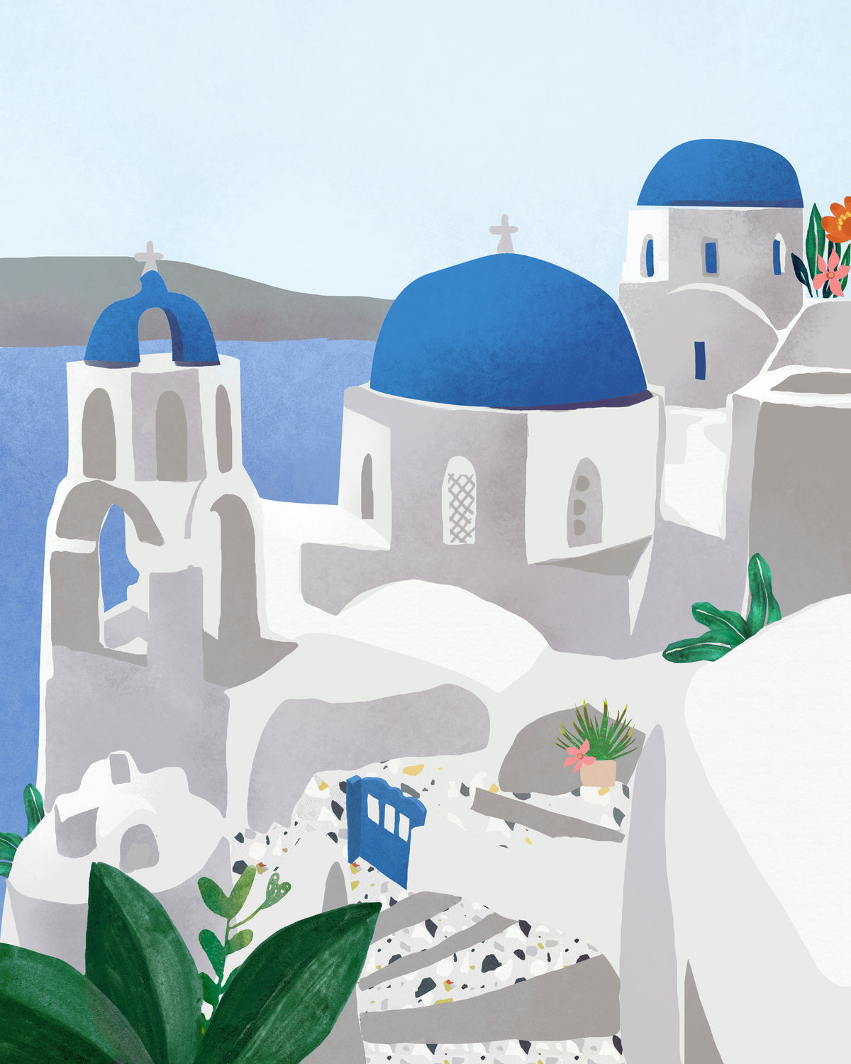 aluminium-print-santorini-island