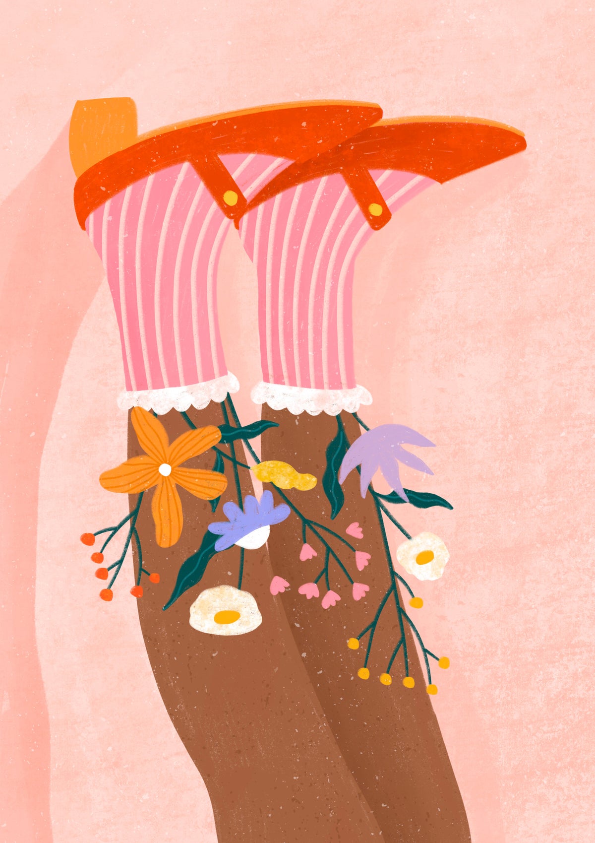 framedposter-print-floral-socks