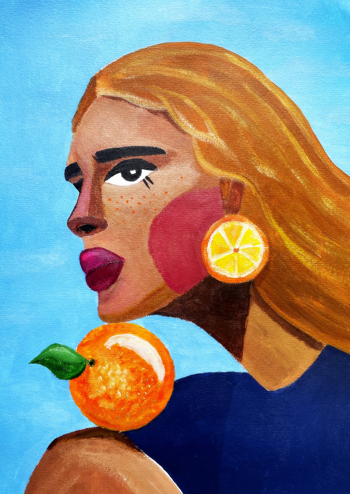framedcanvas-print-woman-with-orange