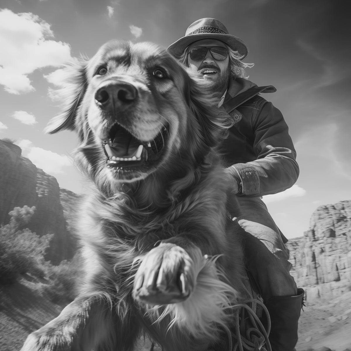 acrylic-print-cowboy-on-a-golden