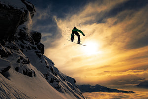 framedcanvas-print-sunset-snowboarding-x