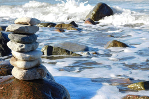3-piece-canvas-print-stone-pile-at-the-sea