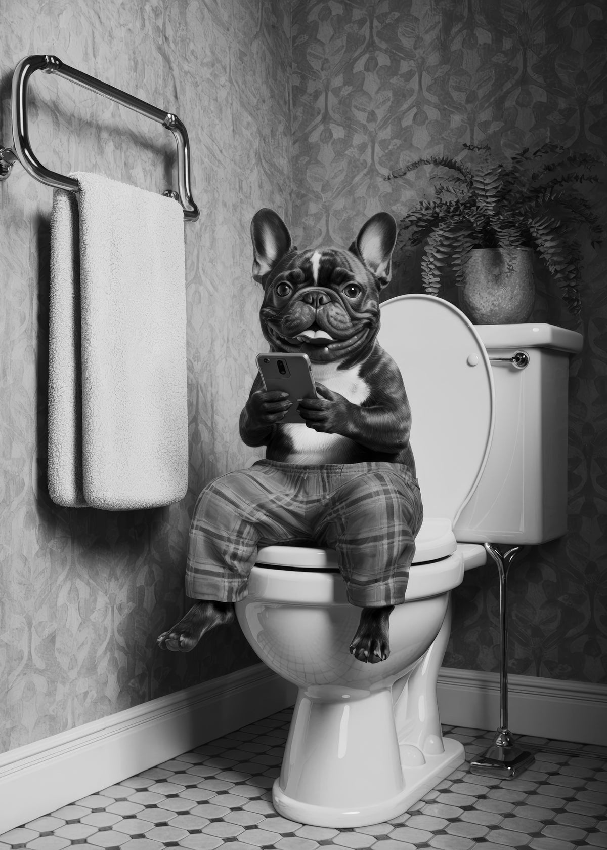 framedcanvas-print-bathroom-french-bulldog