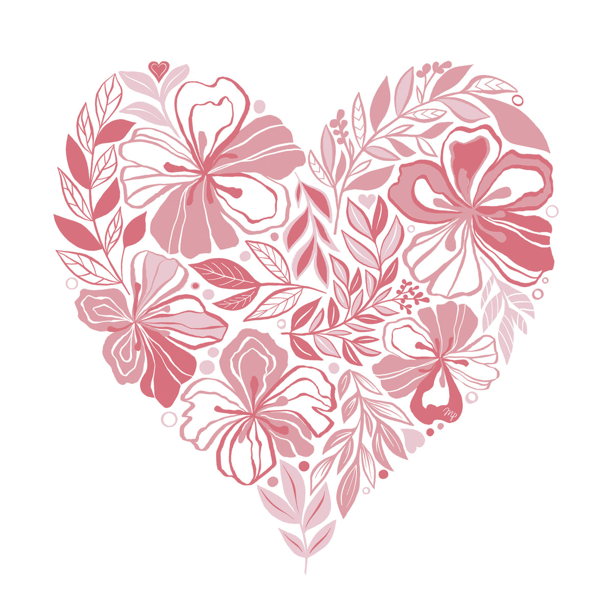 acrylic-print-floral-heart-shape