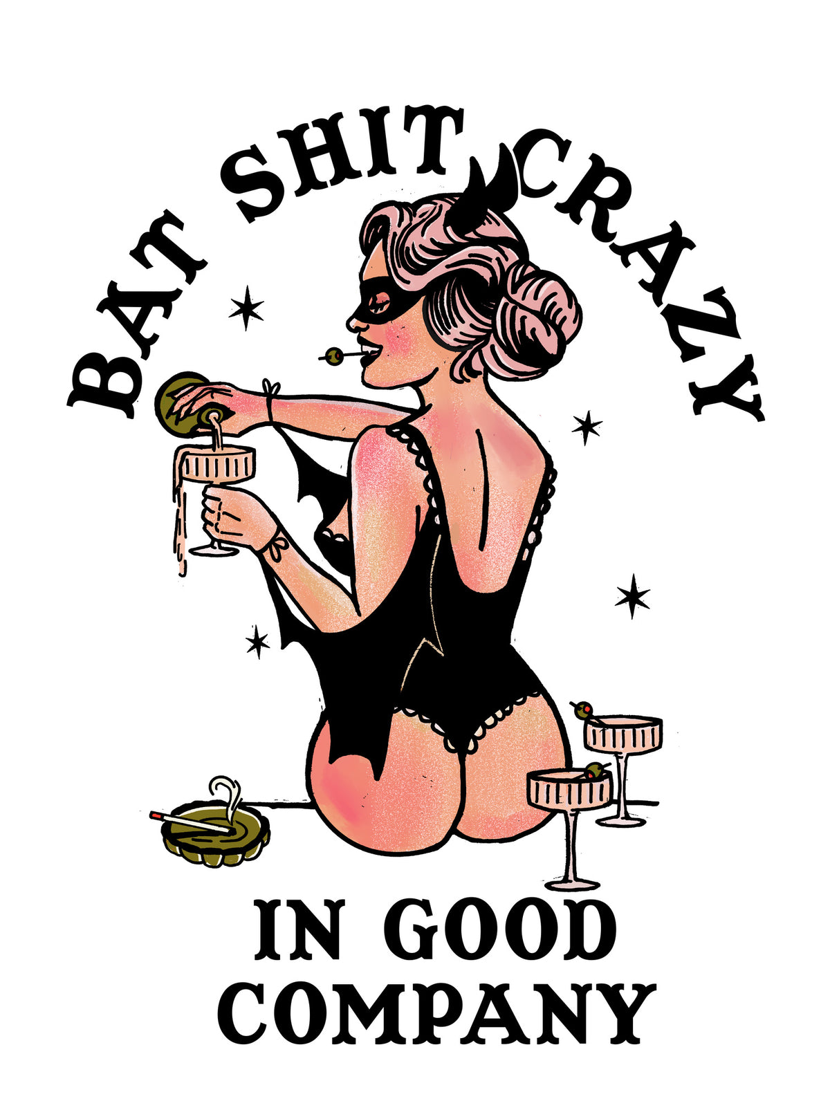 framedposter-print-bat-shit-crazy-funny-pin-up-art