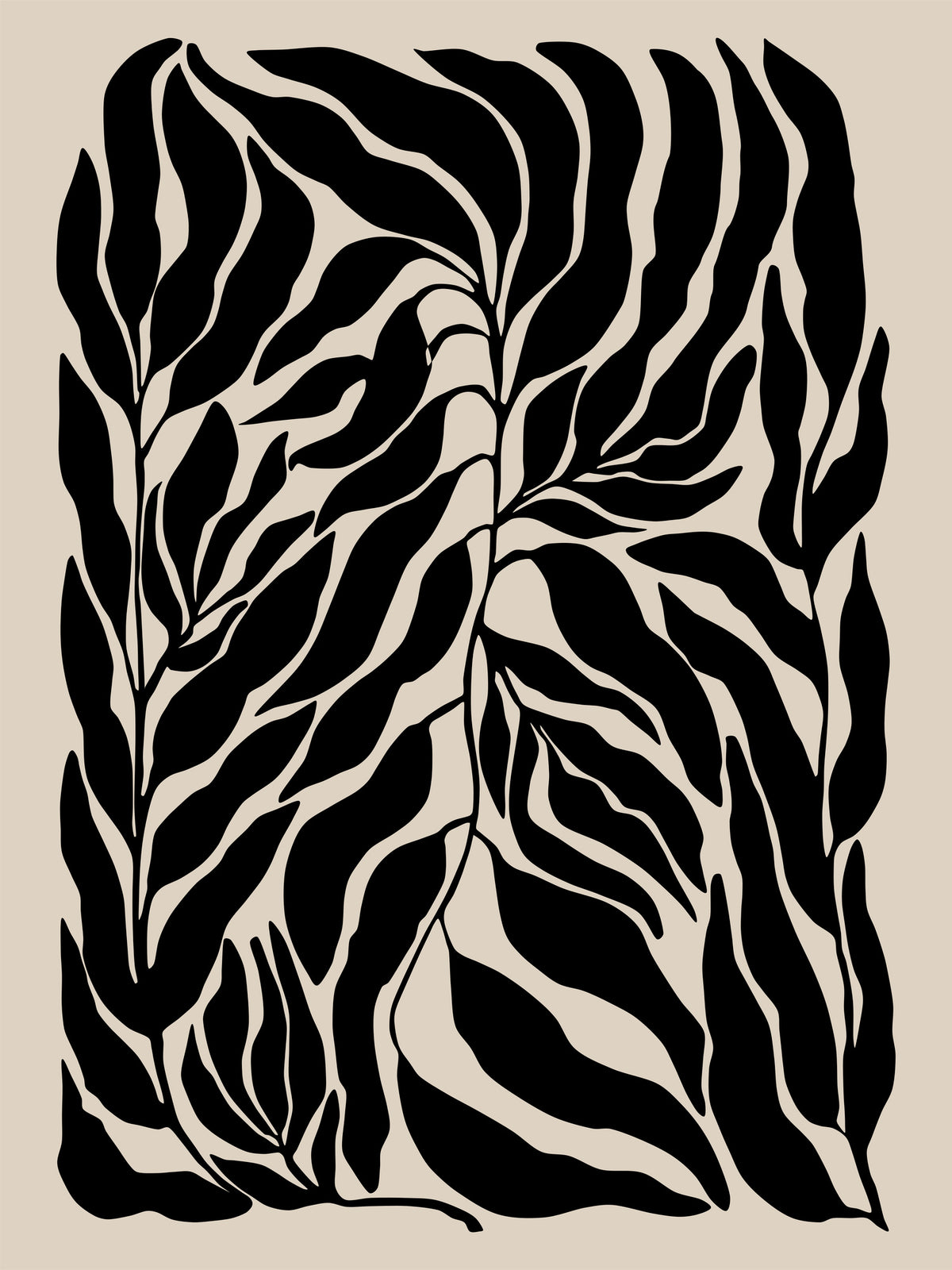aluminium-print-black-leaf-silhouettes