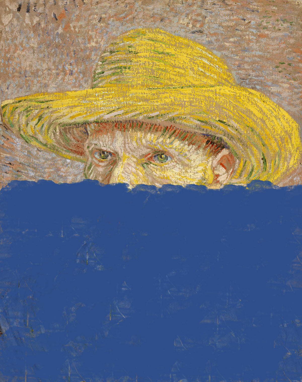 acrylic-print-van-gogh-self-portrait-with-straw-hat-collage