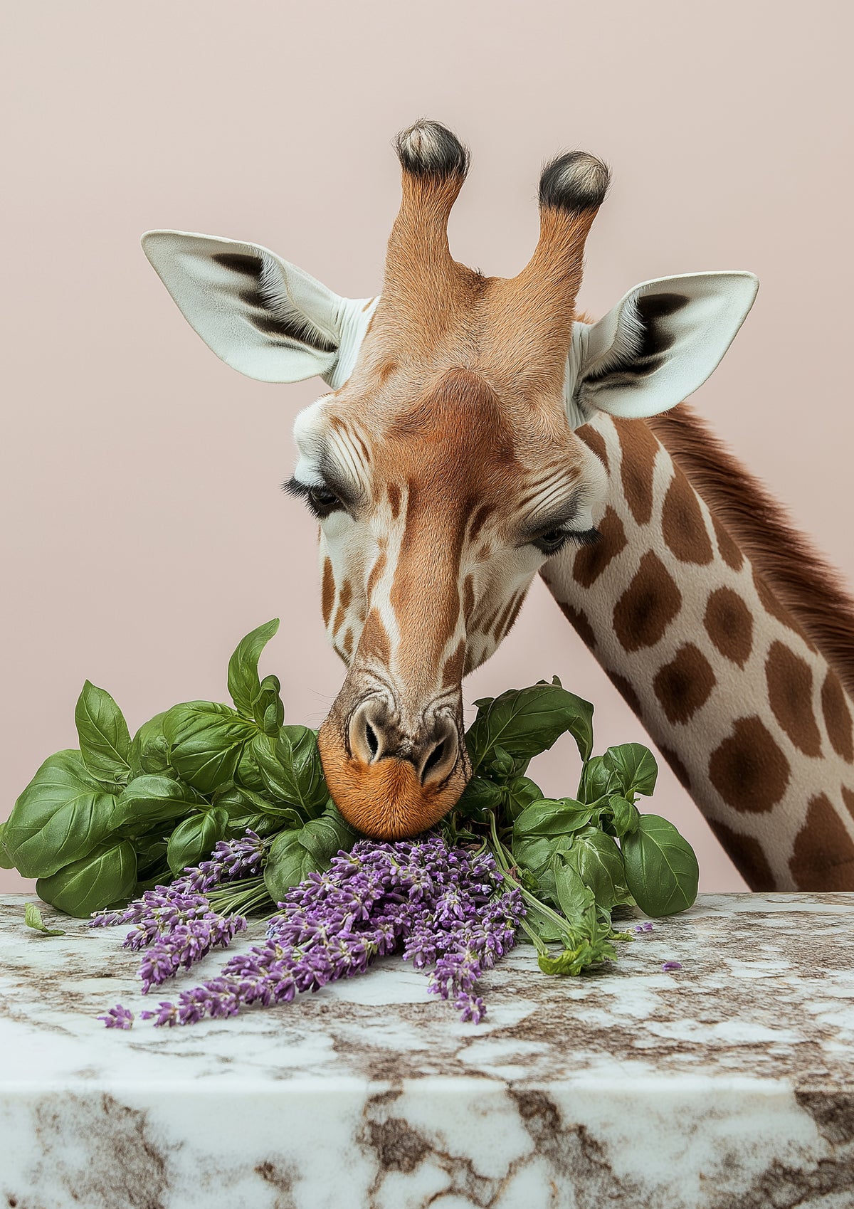 acrylic-print-giraffes-herbal-delight