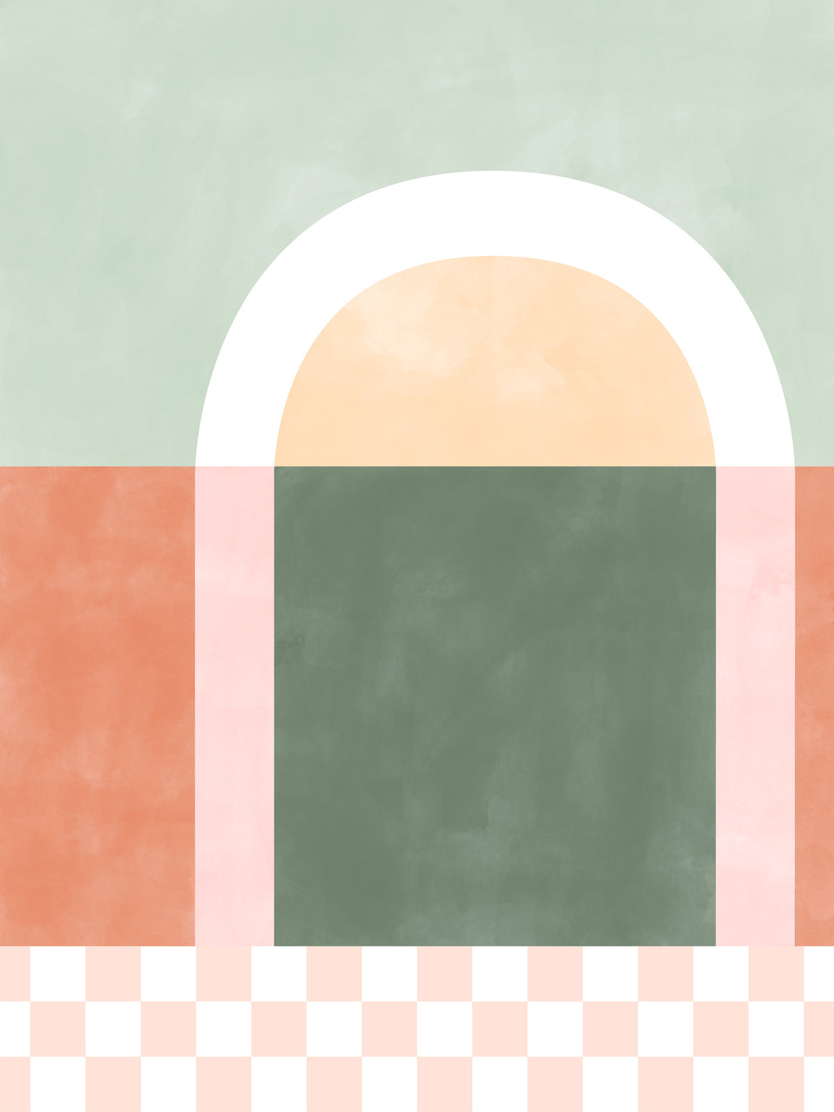 framedposter-print-geometric-composition-with-pastel-colors