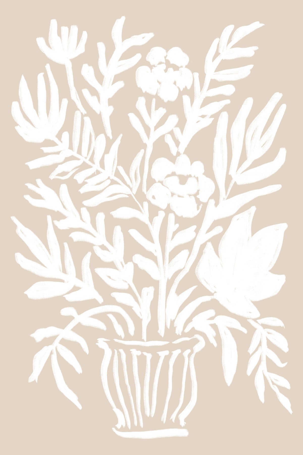canvas-print-white-wildflower-bouquet-silhouette