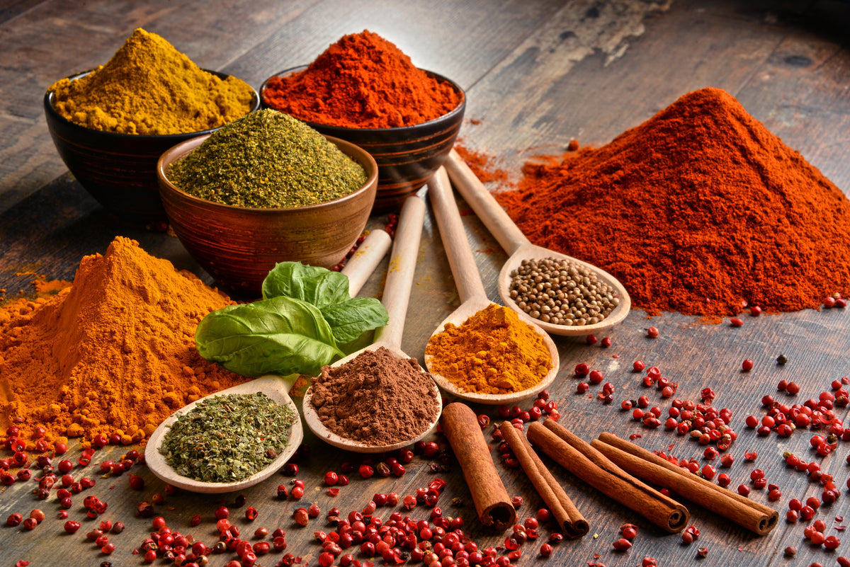 3-piece-canvas-print-variety-of-spices-on-kitchen-table
