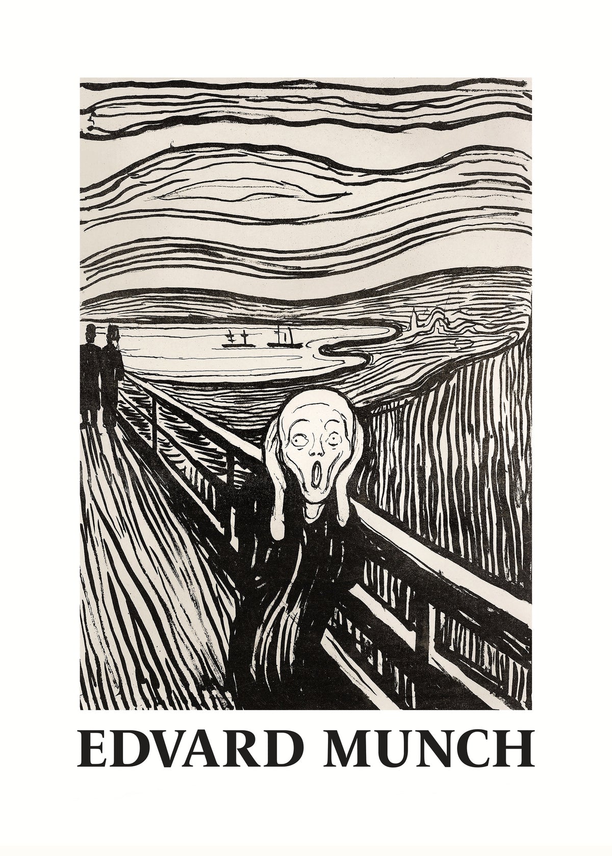 framedposter-print-skriet-the-scream-monochrome-version