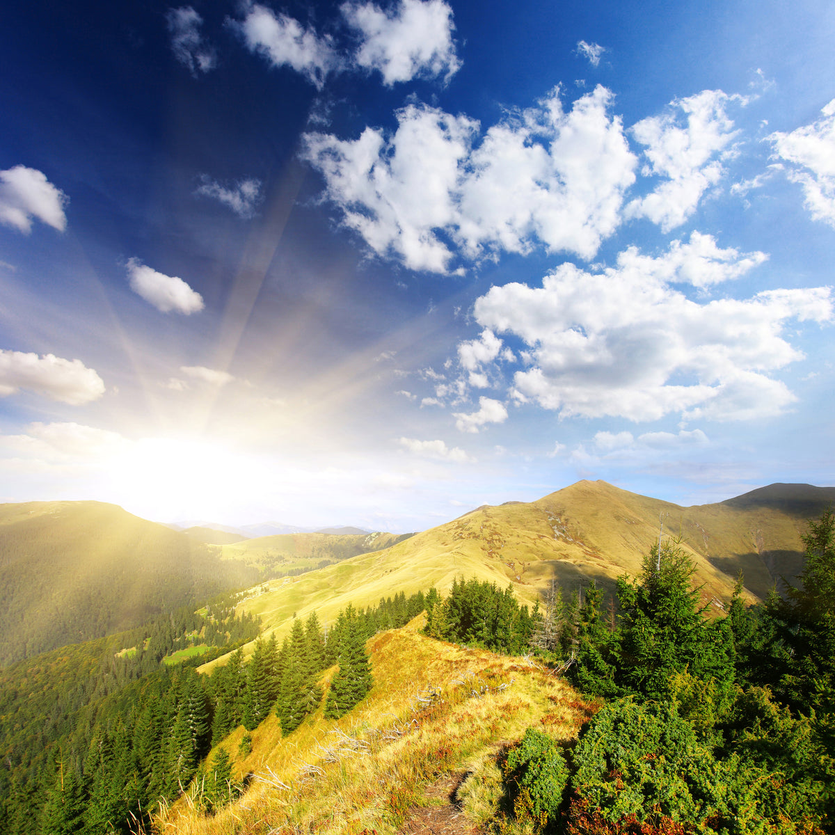 aluminium-print-sunrise-in-the-mountains