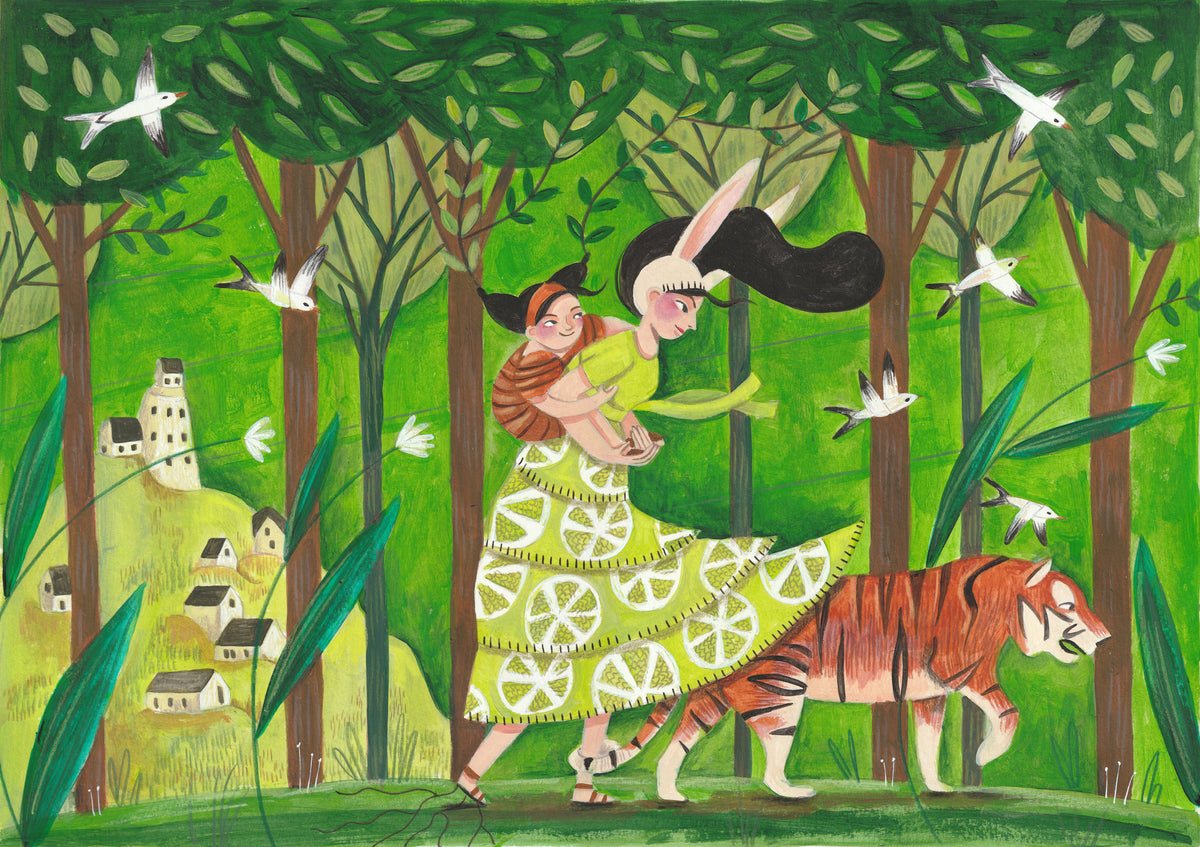 framedposter-print-walking-through-the-woods