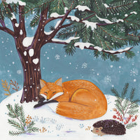 aluminium-print-fox-in-snow-in-winter-landscape-christmas