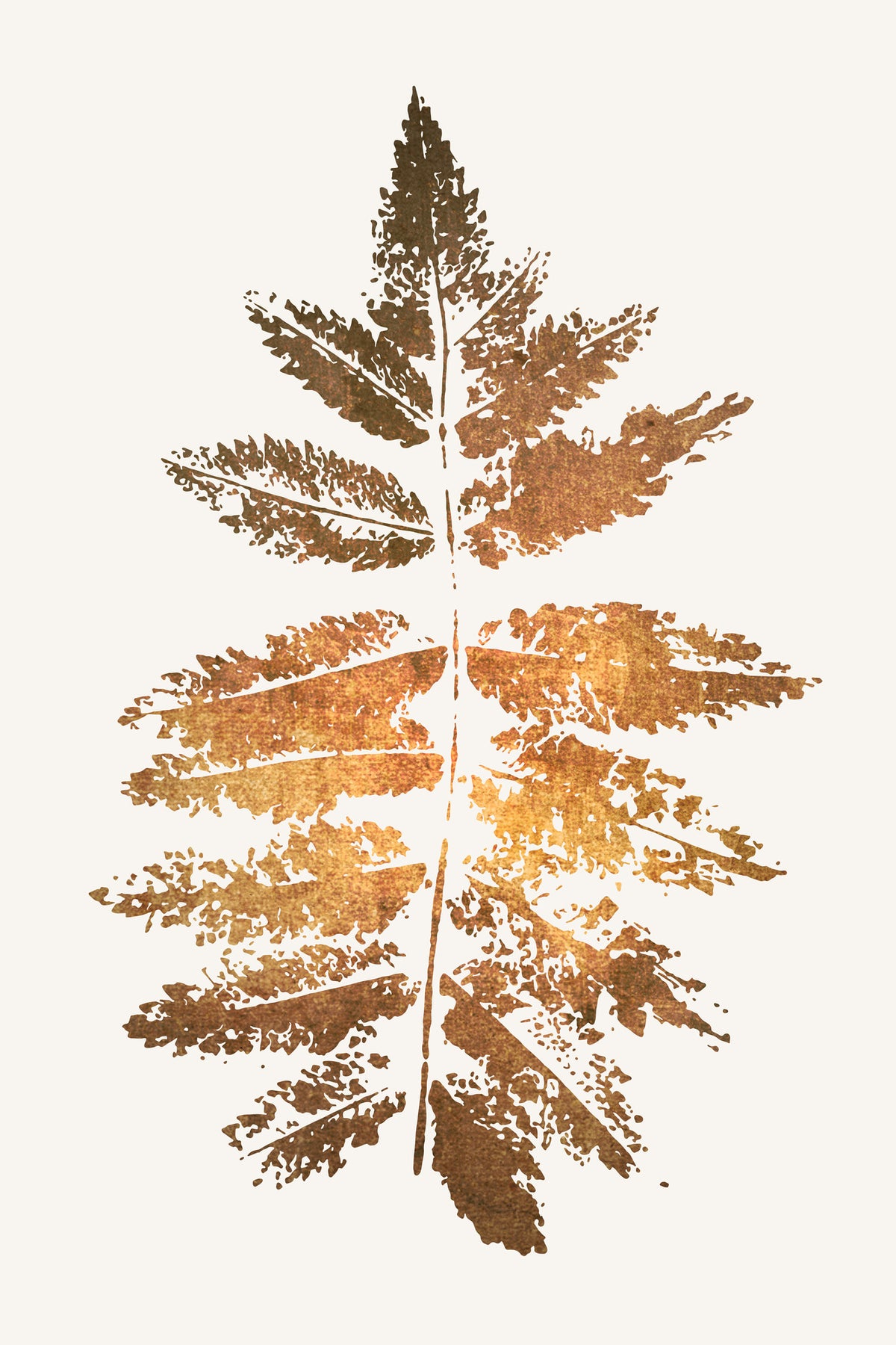 aluminium-print-oak-leaf-print-gold