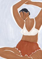 framedcanvas-print-woman-doing-yoga-in-bikini-print-by-ivy-green-illustrations
