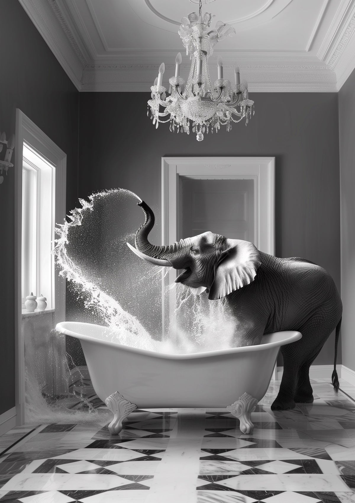 acrylic-print-joyful-elephant-bath-time