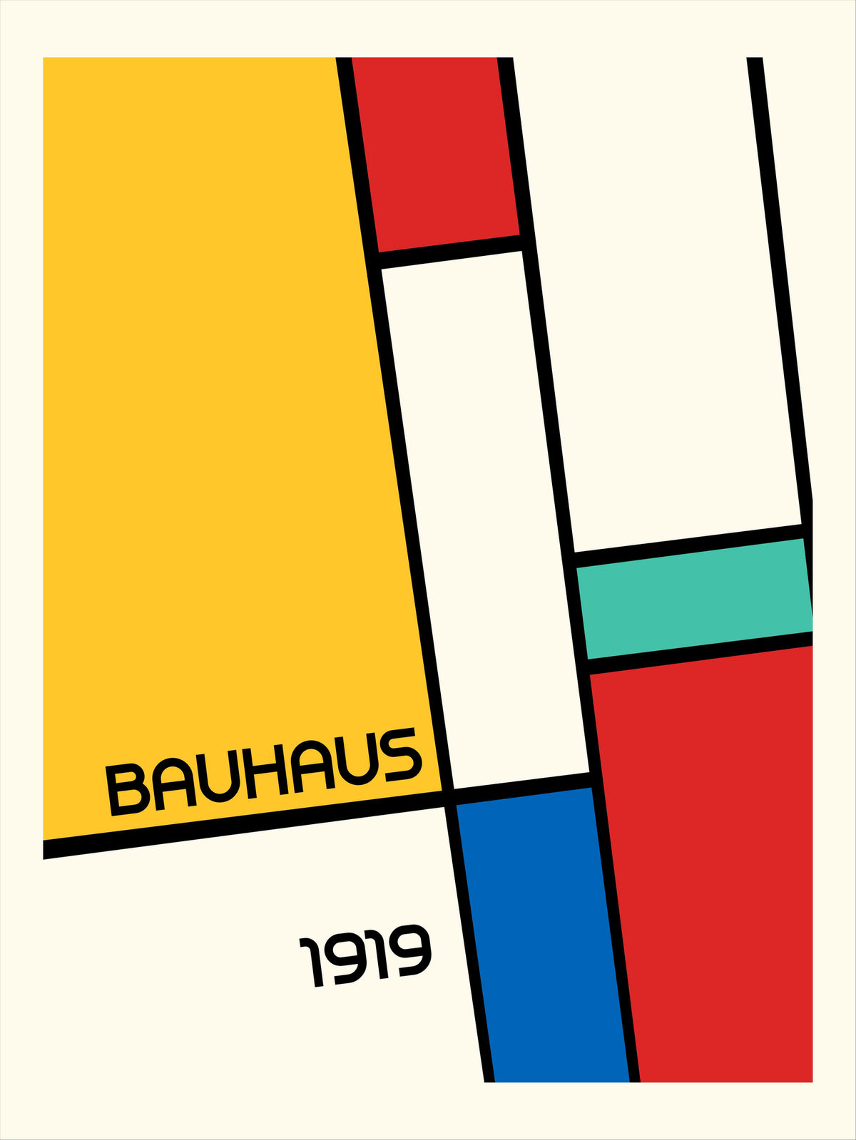aluminium-print-bauhaus-geometric-design-retro