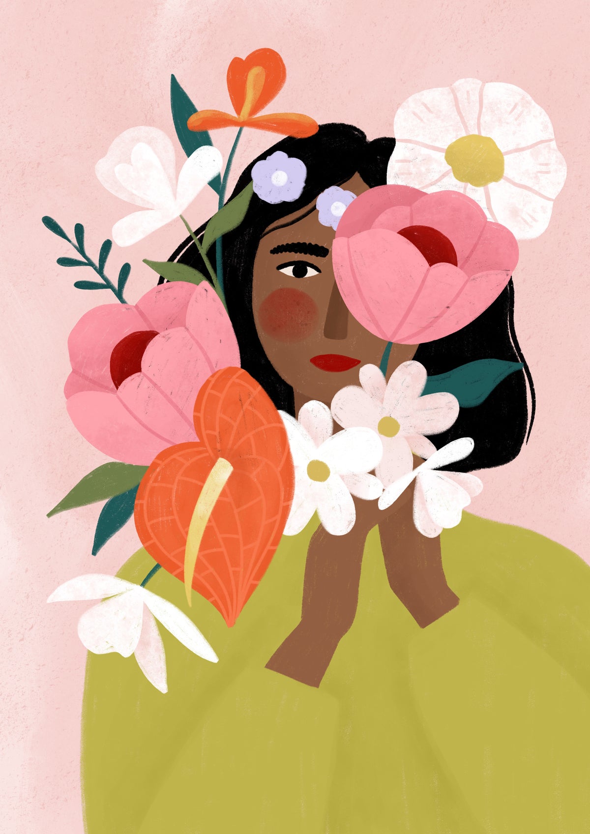 aluminium-print-flower-lady